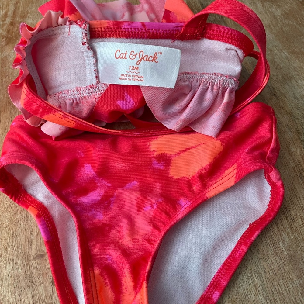 Cat and Jack 2-piece Baby Bathing Suit - 12 M